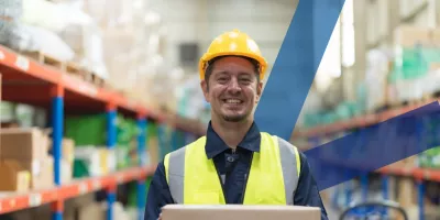 happy retail person making workforce schedule