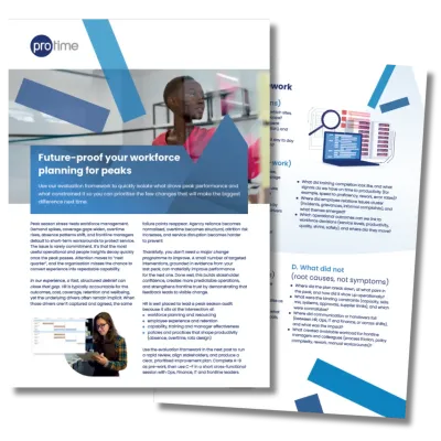 Future-proof your workforce planning for peaks