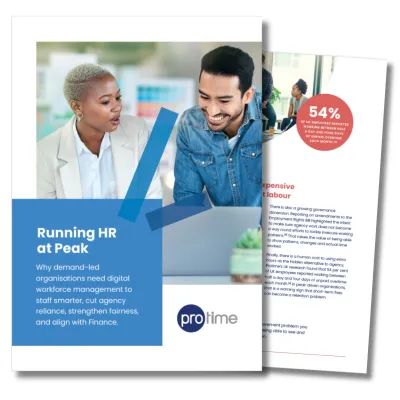mock-up of insightful whitepaper Running HR at Peak