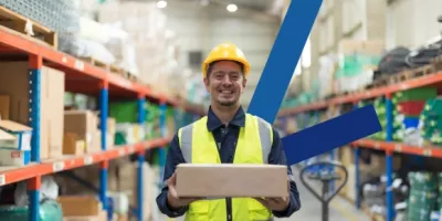 happy retail person making workforce schedule